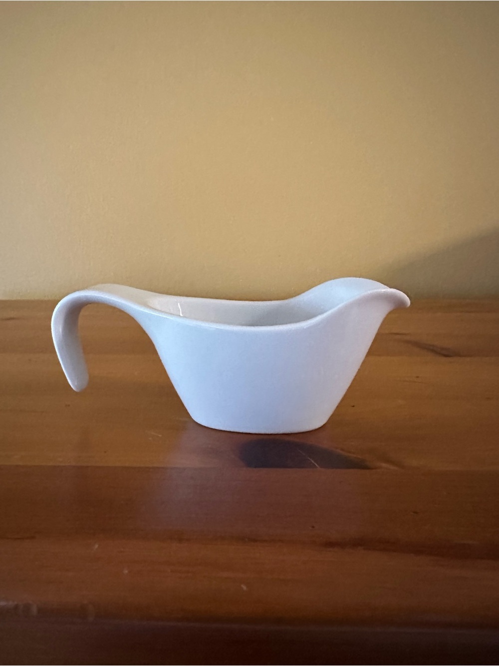 White Ceramic Gravy Boat with Handle